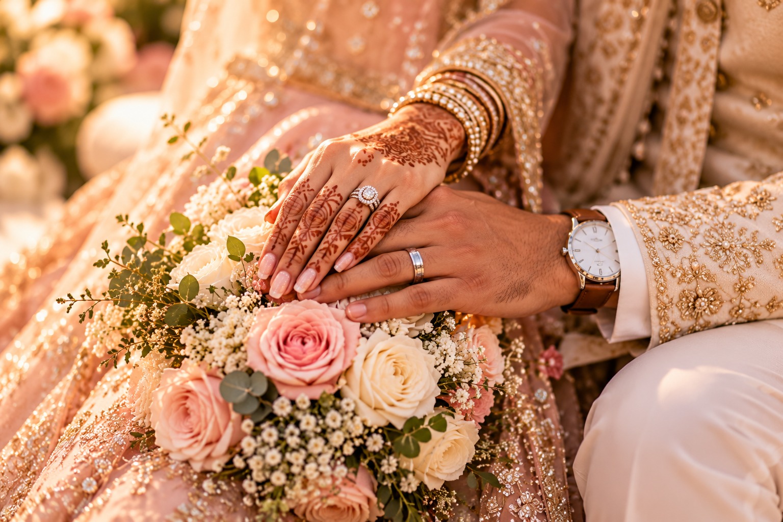Elegant floral wedding decoration